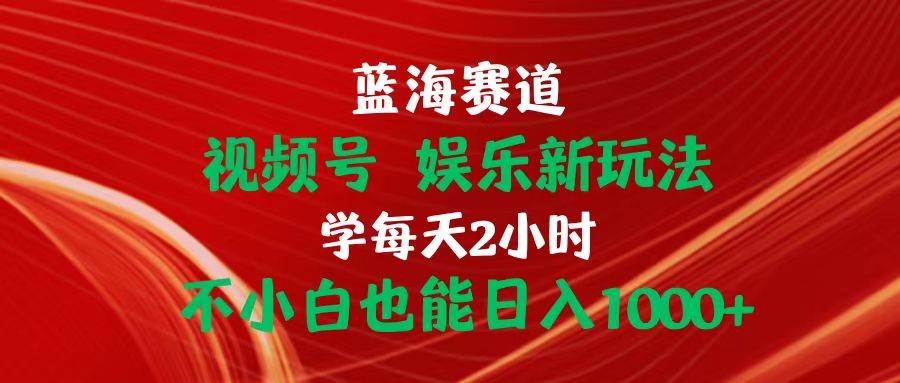 （10818期）蓝海赛道视频号 娱乐新玩法每天2小时小白也能日入1000+-讯领网创