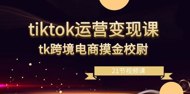 （8848期）tiktok运营变现课，tk跨境电商摸金校尉（21节视频课）-讯领网创