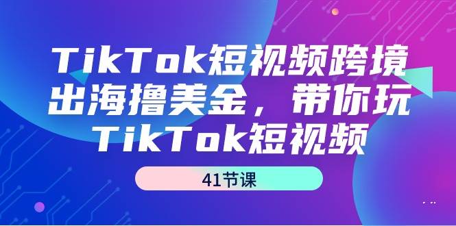 （9155期）TikTok短视频跨境出海撸美金，带你玩TikTok短视频（41节课）-讯领网创