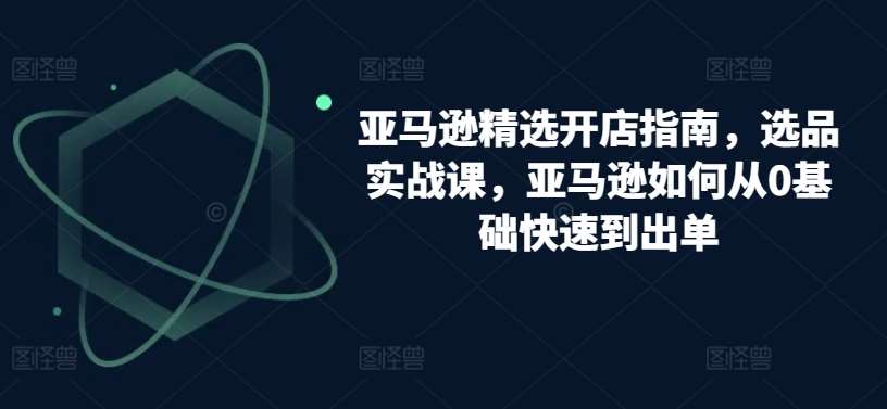 亚马逊精选开店指南，选品实战课，亚马逊如何从0基础快速到出单-讯领网创