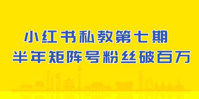 小红书私教第七期，小红书90天涨粉18w，1周涨粉破万 半年矩阵号粉丝破百万-讯领网创