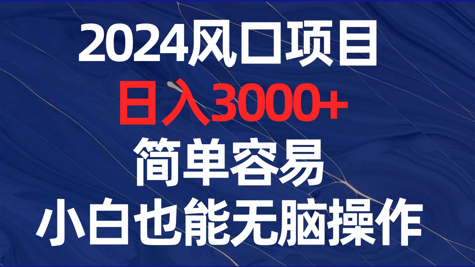 （8432期）2024风口项目，日入3000+，简单容易，小白也能无脑操作-讯领网创