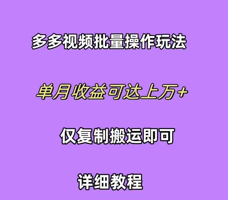 拼多多视频带货快速过爆款选品教程 每天轻轻松松赚取三位数佣金 小白必…-讯领网创