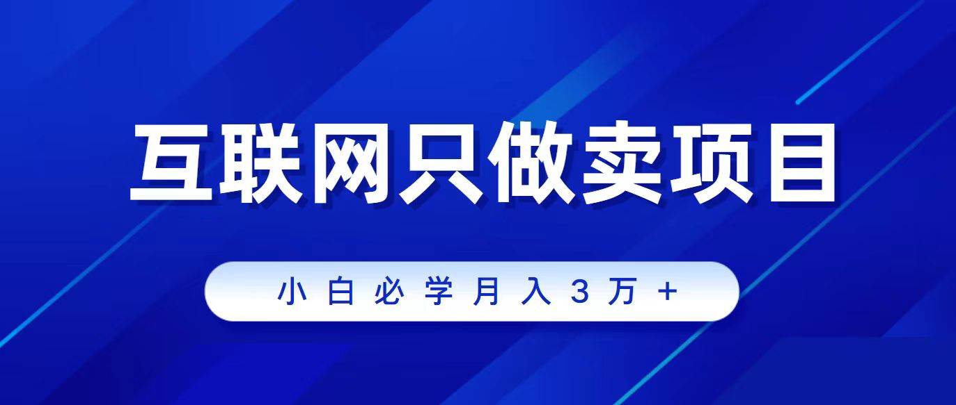 互联网的尽头就是卖项目，被割过韭菜的兄弟们必看！轻松月入三万以上！-讯领网创