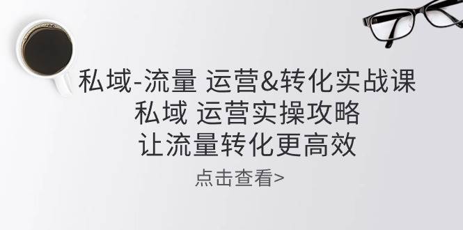 （10739期）私域-流量 运营&转化实操课：私域 运营实操攻略 让流量转化更高效-讯领网创