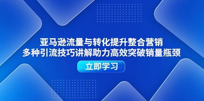 （11335期）亚马逊流量与转化提升整合营销，多种引流技巧讲解助力高效突破销量瓶颈-讯领网创