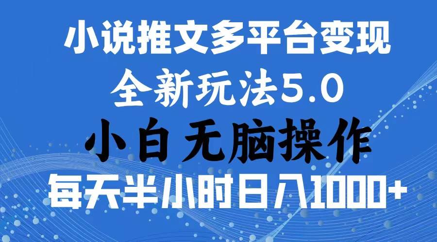 （11323期）2024年6月份一件分发加持小说推文暴力玩法 新手小白无脑操作日入1000+ …-讯领网创