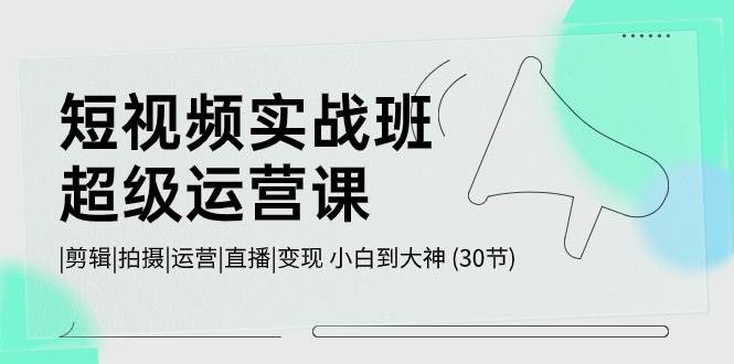 （10836期）短视频实战班-超级运营课，|剪辑|拍摄|运营|直播|变现 小白到大神 (30节)-讯领网创