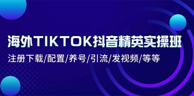 （10998期）海外TIKTOK抖音精英实操班：注册下载/配置/养号/引流/发视频/等等-讯领网创