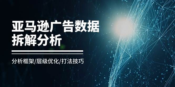 （11004期）亚马逊-广告数据拆解分析，分析框架/层级优化/打法技巧（8节课）-讯领网创