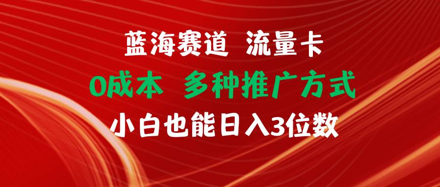 （11768期）蓝海赛道 流量卡 0成本 小白也能日入三位数-讯领网创