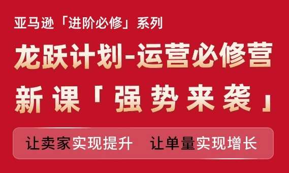 亚马逊进阶必修系列，龙跃计划-运营必修营新课，让卖家实现提升 让单量实现增长-讯领网创