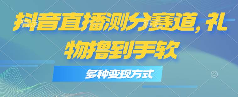 （11380期）抖音直播测分赛道，多种变现方式，轻松日入1000+-讯领网创