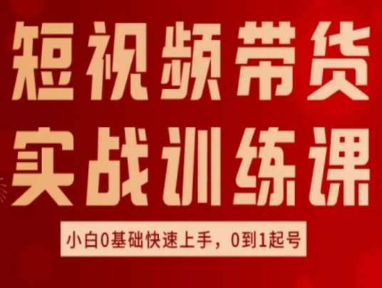 短视频带货实战训练课，好物分享实操，小白0基础快速上手，0到1起号-讯领网创