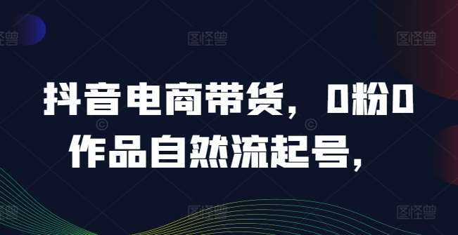 抖音电商带货，0粉0作品自然流起号，热销20多万人的抖音课程的经验分享-讯领网创