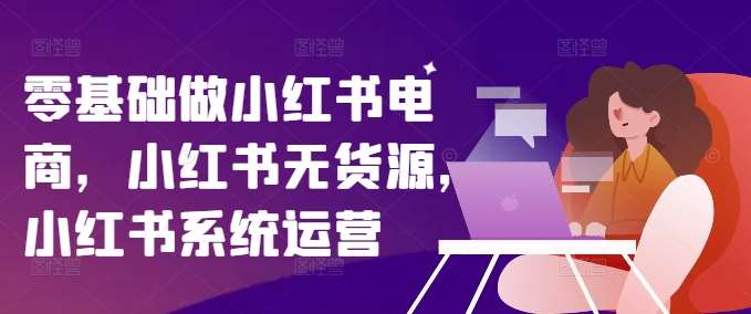 零基础做小红书电商，小红书无货源，小红书系统运营-讯领网创