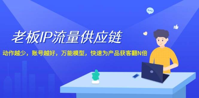 老板IP流量供应链，动作越少账号越好，万能模型快速为产品获客翻N倍！-讯领网创