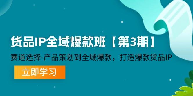 （12078期）货品-IP全域爆款班【第3期】赛道选择-产品策划到全域爆款，打造爆款货品IP-讯领网创