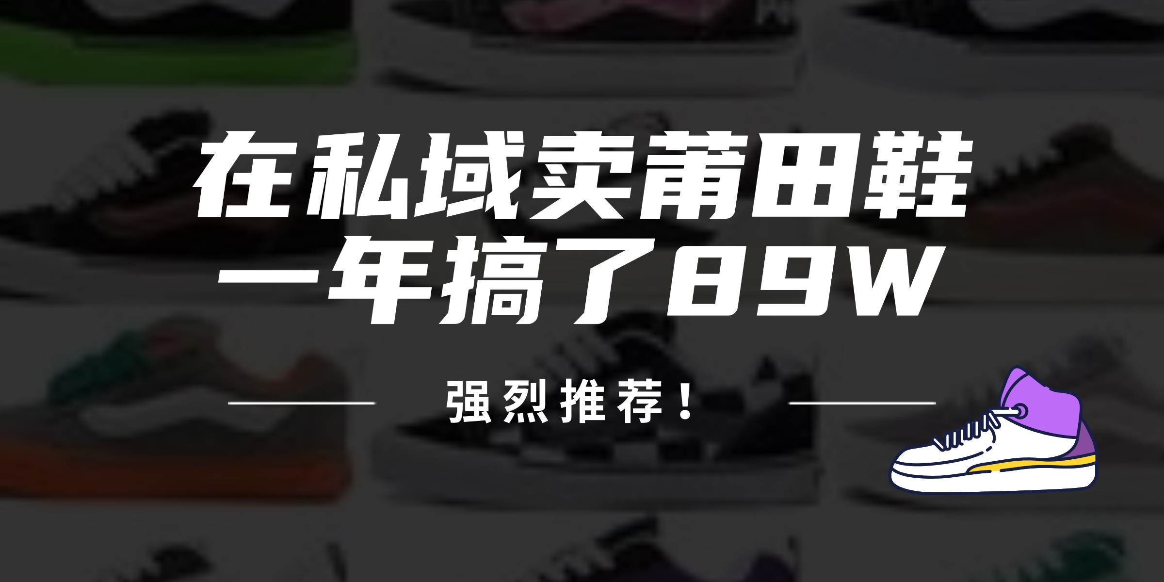 （12370期）24年在私域卖莆田鞋，一年搞了89W，强烈推荐！-讯领网创