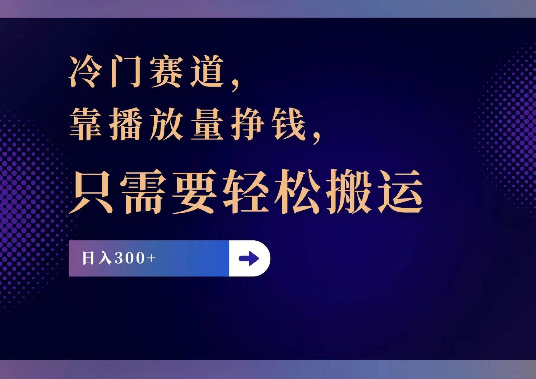 （11965期）冷门赛道，靠播放量挣钱，只需要轻松搬运，日赚300+-讯领网创