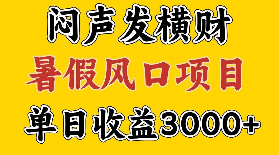 图片[1]-30天赚了7.5W 暑假风口项目，比较好学，2天左右上手-讯领网创