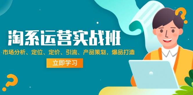 （12186期）淘系运营实战班：市场分析、定位、定价、引流、产品策划，爆品打造-讯领网创