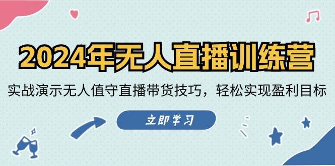 2024年无人直播训练营：实战演示无人值守直播带货技巧，轻松实现盈利目标-讯领网创