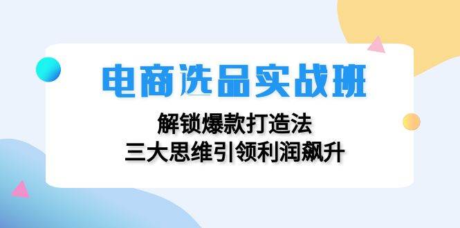 （12398期）电商选品实战班：解锁爆款打造法，三大思维引领利润飙升-讯领网创