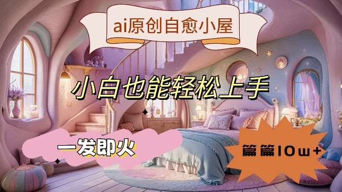 ai原创治愈小屋，小白也能轻松上手，一发即火，篇篇10w+【揭秘】-讯领网创