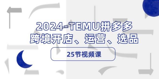 （12106期）2024-TEMU拼多多·跨境开店、运营、选品（25节视频课）-讯领网创