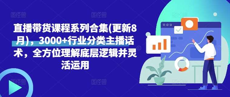 直播带货课程系列合集(更新8月)，3000+行业分类主播话术，全方位理解底层逻辑并灵活运用-讯领网创