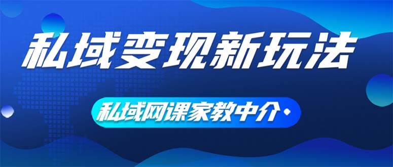 （12089期）私域变现新玩法，网课家教中介，只做渠道和流量，让大学生给你打工、0…-讯领网创