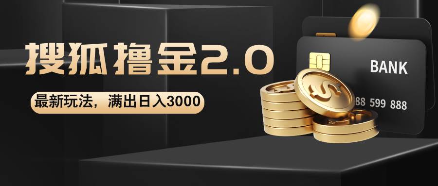 （12212期）搜狐撸金2.0最新玩法，无脑日入3000+，可无限扩大-讯领网创