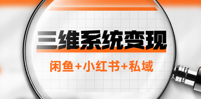 三维系统变现项目：普通人首选-年入百万的翻身项目，闲鱼+小红书+私域-讯领网创